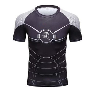 Camisetas de Compresión Personalizadas de Venta Caliente, Rashguards Estampados para Adultos, 100% Nylon, Transpirables, Similares a Trajes de Neopreno, Venta al por Mayor - Product Image 2
