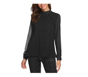 Wholesale Women Long Sleeve T Shirts Blank Neck T Shirt Cotton Spandex Slim Fit T Shirt OEM - Product Image 6