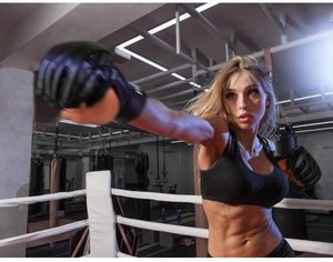 Guantes de boxeo de medio dedo para hombres y mujeres, manoplas de MMA con banda para la muñeca ajustable, protección para nudillos con molde EVA - Product Image 6