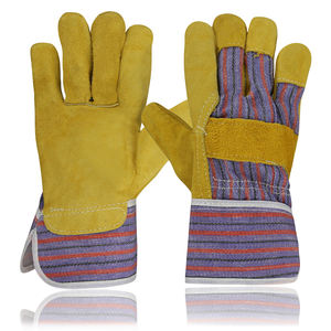 Logo personnalisé gants de travail de sécurité en cuir de vachette manchette à moitié doublée avec fonction anti-impact personnalisable - Product Image 5