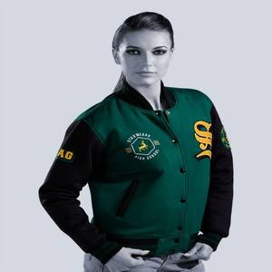 Chaqueta universitaria de lana a la moda para hombre y mujer, diseño personalizado, logotipo colorido, cremallera, bordado, estilo Hip Hop, disponible, varios - Product Image 5