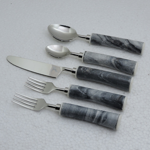 Juego de cubiertos de cocina de nuevo diseño con mango de resina azul y acero inoxidable, superventas - Product Image 4