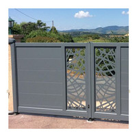Clôture en poudre blanche porte de Garage opérateur de porte automatique porte coulissante pour hamster clôture en métal résidentiel en aluminium revêtu moderne