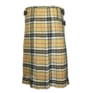 Best Quality Scottish Traditional Highland Yellow and Black Kilt Mens Kilt Traditional Plaid Belt Scottish Tartan - Product Image 4