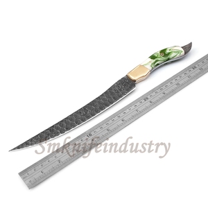 13 Inches New Style Custom Hand Forged Damascus Fillet Chef knife With leather Sheath cover (smk1637) - Product Image 2