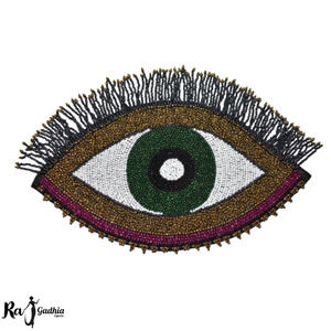 Écusson brodé à la main avec des fleurs en perles, badge pour vêtements, sacs, vestes, prix de gros - Product Image 1