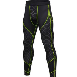 Collants de compression pour hommes – Coupe-vent, séchage rapide, Spandex/Polyester, motif géométrique, taille élastique, longueur intégrale, 220g - Product Image 2