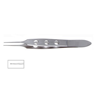 Steker tisu halus baja tahan karat <span class=keywords><strong>Forceps</strong></span> telinga <span class=keywords><strong>Bishop</strong></span> 1X2 standar Jerman untuk oftalmik dan bedah mikro