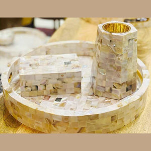 Quemador de incienso de resina con incrustaciones de hueso para el hogar, conjunto de cebos con incrustaciones de perlas de varios colores, con acentos axiomáticos para el hogar - Product Image 3