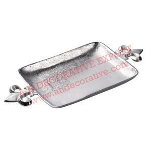 Nouvel arrivage Plateau en aluminium rectangulaire de qualité supérieure pour hôtel Design classique Plat décoratif argenté pour ustensiles de cuisine Nouveau plateau - Product Image 5