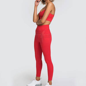 Conjunto de Yoga para Mujer, Hecho a Medida, Ecológico, Impermeable, Transpirable, Color Sólido 2022 - Product Image 2