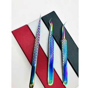 Pince à épiler inclinée en acier inoxydable japonaise avec logo personnalisé Outil d'extension de cils durables Volume pointu - Product Image 2