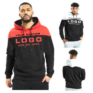 Suéter de hombre personalizado Sudadera con capucha de lana de algodón pesado logotipo impreso dos tonos gruesos en blanco unisex de gran tamaño para el invierno - Product Image 5
