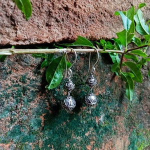 Pendientes de Plata de Ley 925 con forma de bola de Bali, pendientes de aro fino de oro rosa, estilo bonito, ideal para regalo de fiesta de boda - Product Image 2