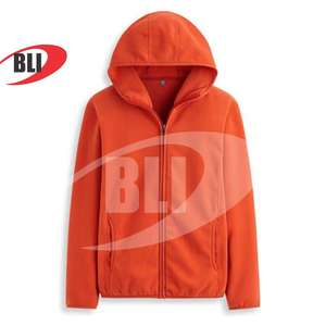 Sweats à capuche zippés pour hommes 100% polyester polaire écologique respirant logo personnalisé pull à capuche d'hiver de marque pour unisexe - Product Image 5