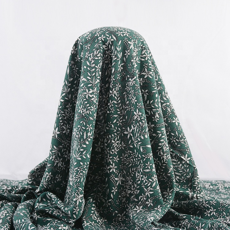 Профессиональное супер мягкое Цветочное платье премиум-класса из 100% искусственного шелка Тканое платье с принтом в рулонах