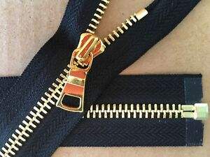 Wholesale OZL Open-End Auto Lock Gold Teeth Metal Zipper 100 Length <b>for</b> Home Textiles & Garments - Product Image 4
