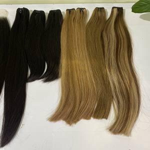 Extensiones de cabello humano 100% brasileño, pelo de trama de Color marrón liso de alta calidad, venta al por mayor - Product Image 5