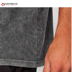 Personnalisé hommes Lavage À L'acide T-shirt Offre Spéciale produit - Product Image 5