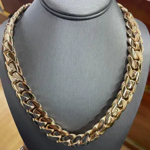 Collier de déclaration en or massif pur Chaînes en or véritable 10k 14k Fabriqué à Miami Disponible aux États-Unis d'Amérique + Canada