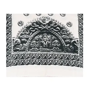 尼泊尔制造商供应商新到最高价格全季穿羊绒丝绸传统印花围巾
