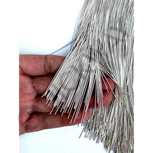 Alambre francés Chapado en plata Gimp Bullion Purl Thread Protector Medium Solid Silver Color Sale Bullion Wire - Product Image 1