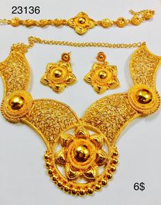 สร้อยคอเพทายอัลลอยชุบทองแนววินเทจของผู้หญิงพร้อมโซ่ร้อยสายเครื่องประดับแฟชั่นล่าสุดของขวัญแบบอินเดีย - Product Image 4