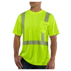Camiseta DE SEGURIDAD reflectante de alta visibilidad para hombre, transpirable, fluorescente para tráfico en aeropuertos, seguridad vial, ropa de trabajo de talla grande alta - Product Image 1