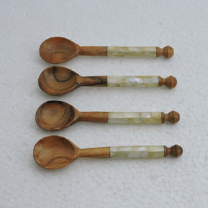 ชุดช้อนตักชาไม้และอาเกตชุด4-Pcs มีดดีไซน์ใหม่พร้อมน้ำยาทากระจก - Product Image 4