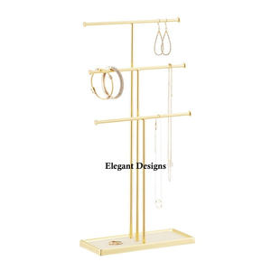 Présentoir à bijoux en métal de créateur antique fait à la main support élégant indien dessus de table décoratif unique support à bijoux en métal - Product Image 2