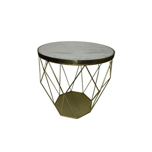 Hot Selling Unique Design Coffee <b>Table</b> Stool Luxury Stool Metal Wire With <b>Marble</b> Tea <b>Table</b> Temporary Desk - Product Image 4