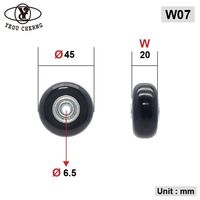 Roulettes de roulettes pivotantes, pièce de rechange pour valise à roulettes, 3 pouces