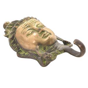 Handmade Bulk Traditional Brass Antique Lord Shiva Wall Coat Hooks Hangers Reusable Utility Hat Keys Bags Clothes <b>Heavy</b> <b>Duty</b> - Product Image 2