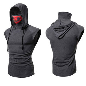 Wholesale Custom Cotton Sleeveless Gym Style Pullover <b>Workout</b> Fitness Men's <b>Hoodies</b> - Product Image 5