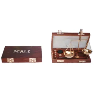 Sıcak satış deniz dengeleme ölçeği gram ağırlık dengeleme ölçeği pirinç Metal ahşap kutu özelleştirilmiş