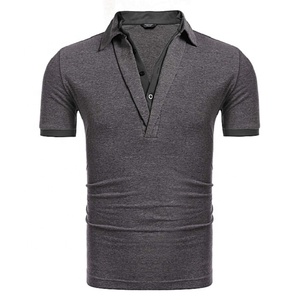 Solapa de Golf de alta calidad para hombre para Polo diseño personalizado bordado patrón sólido al por mayor Casual inteligente manga corta de punto - Product Image 2