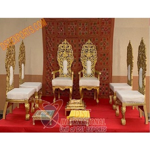 Chaises mandala pour mariage traditionnel indien, ensemble de chaises, Gujarati, pour mariage, - Product Image 1