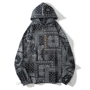 New Arrival Hoodies <b>Men</b> Custom Logo Oversized Hip Hop Cotton <b>Bandana</b> Hoodies - Product Image 3