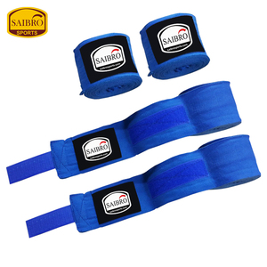 Bandages de main en coton respirants de haute qualité, réglables en longueur, pour l'entraînement de MMA et de boxe, logo personnalisé imprimé, protection - Product Image 2