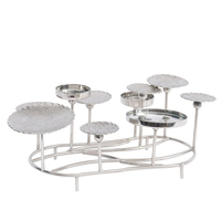 Porte-bougie décoratif en métal en forme de palmier, pour une seule bougie, rangement et organisation, couleur or, porte-bougie chauffe-plat