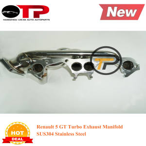 Pipre d'échappement OTP pour collecteur d'échappement en acier inoxydable SS304 pour Re nault R5 GT TUR BO - Product Image 4