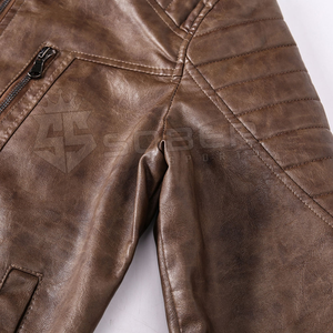 Chaquetas de Cuero Genuino para Hombre con Logotipo Personalizado al por Mayor, Chaquetas de Invierno Impermeables y Transpirables de Tela de Lona Ecológica con Servicio OEM - Product Image 4