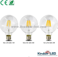 Vente en gros d'ampoules à filament LED sans scintillement 2W-8W E27/B22/E26 AC230 CRI>80 Garantie de 3 ans pour usage résidentiel