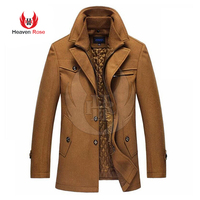 Manteau long d'hiver pour homme de haute qualité, manteau long décontracté léger et tendance, logo personnalisé, vente en gros, manteau chaud