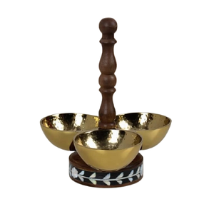 Tazón para servir nueces de madera de diseño fabuloso con mango de aluminio Tazón para servir chocolates a un precio aceptable - Product Image 4