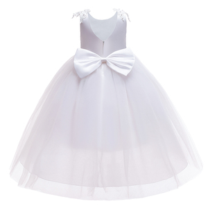 <span class=keywords><strong>Elegante</strong></span> Abito da Sera in Pizzo Floreale per Bambine, <span class=keywords><strong>Vestito</strong></span> per Feste di Compleanno, Decorazione a Pieghe, Abiti da Cerimonia per Bambine - Product Image 6