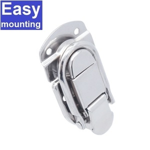High-end HC317 galvanizing nickel bright metal <b>draw</b> latch lock for new design big <b>storage</b> case hardware padlockable locks - Product Image 1