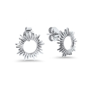 Boucles d'oreilles en argent Gemnel or 18K, minimaliste, bijoux fantaisie, étoile rafale soleil 925 - Product Image 3