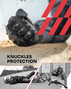 ถุงมือมอเตอร์ครอส ระบายอากาศได้ดี สำหรับขี่มอเตอร์ไซค์ จักรยาน ปั่นจักรยาน สำหรับผู้ชาย สายรัดแบบเมจิก หนัง - Product Image 5