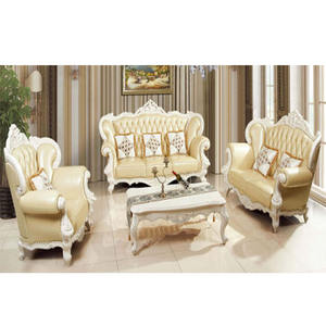 Canapé-lit en cuir italien sculpté à la main, ensemble européen de Style moderne en bois de teck, meuble de salon et de salon - Product Image 1